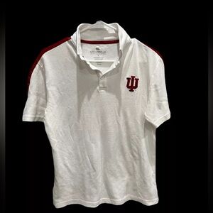 Indiana University Hoosiers White/Red Polo Men's Size S